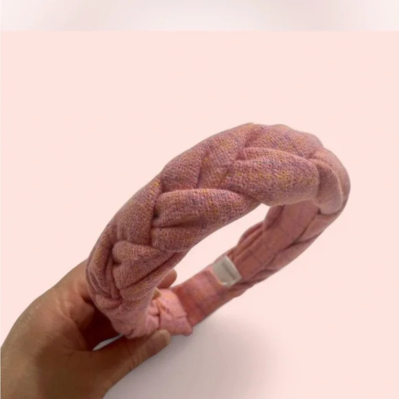 Pink Braided Handmade Headband - Picture 7 of 7